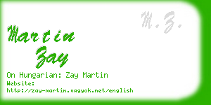 martin zay business card